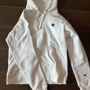Champion Reverse Weave white hoodie, size XS